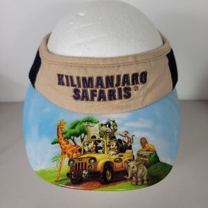 Disney World Mickey Visor Hat Adjustable Strap Back Kids Blue Mesh Hat